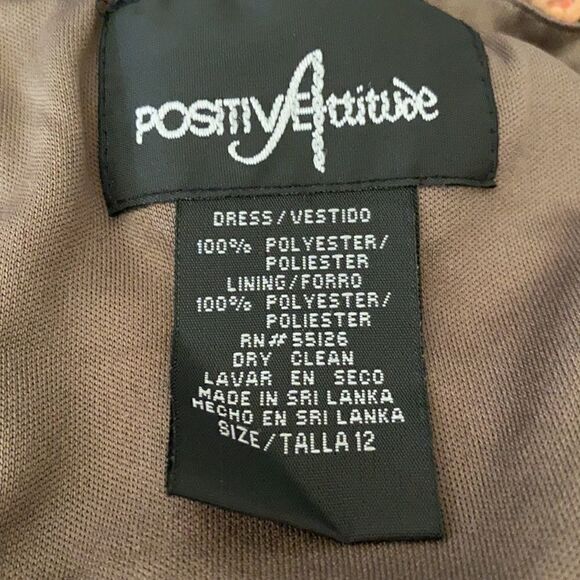 Backless Fully Lined  Halter Dress by Positive Attitude in Ladies Size 12. - Picture 8 of 8